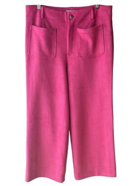 Bagatelle New York Collection Raspberry Wide Leg Soft Faux Suede Pants Size 10